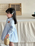 可英童裝女童連衣裙娃娃領(lǐng)2026春款100%純棉女孩長(cháng)裙清新女寶寶襯衫裙 曬單實(shí)拍圖
