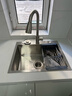 松鯨洗菜盆廚房水槽大單槽臺下盆不銹鋼洗菜盆洗碗槽手工一體盆洗菜池 C套餐-配冷熱抽拉龍頭+皂液器 尺寸-55*45cm 曬單實(shí)拍圖