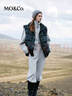 MO&Co.MOCO冬季學(xué)院風(fēng)貼布繡立領(lǐng)羽絨馬甲 曬單實(shí)拍圖