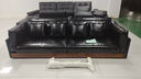 CUCB塔爾沙發(fā)頭層牛皮黑色油蠟皮復古中古風(fēng)直排三人位小戶(hù)型真皮沙發(fā) Italy原產(chǎn)進(jìn)口油蠟皮-接觸面-2.65米 曬單實(shí)拍圖