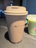 欣佰悅（XINBAIYUE）網(wǎng)紅咖啡杯子一次性奶茶杯子帶蓋商用自制飲料飲品打包外帶杯水杯 卡通 杯+蓋+吸管+防漏紙 420ML50只 曬單實(shí)拍圖
