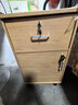 文件柜帶鎖辦公室桌下收納柜儲物柜木質(zhì)抽屜柜帶輪移動(dòng)矮柜小柜子 【一抽一門(mén)】田園橡木37cm 曬單實(shí)拍圖