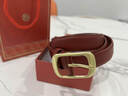 回力皮帶男士馬年本命年禮物騏驥紅腰帶真皮牛皮休閑百搭青年褲帶女士 紅色【合金扣 真牛皮】 曬單實(shí)拍圖