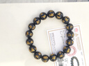 石玥珠寶12mm六字真言黑瑪瑙手串本命年護身符轉運珠手鏈男女士款禮物 曬單實(shí)拍圖