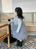 G.duck小黃鴨童裝拜年服女童裙子秋冬季加絨亮片蛋糕裙兩件套兒童公主裙 灰色 100 建議2~3歲（ 90-100cm） 曬單實(shí)拍圖