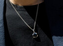AWNL【高卿塵同款】維京勇者之盾項鏈男吊墜飾品送男友生日禮物 【品牌禮盒】鷹眼石項鏈 鈦鋼鏈61.5CM 曬單實(shí)拍圖