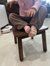印青春北美黑胡桃小凳子原木板凳矮凳家用客廳茶幾凳實(shí)木換鞋凳靠背椅子 北美黑胡桃木 單把 曬單實(shí)拍圖