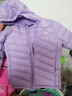 水孩兒（SOUHAIT）童裝男童女童輕薄羽絨服冬季新款外套 深紫 140 曬單實(shí)拍圖