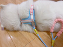 MIKI PAD狗狗牽引繩防爆沖狗胸背帶遛狗繩中大型犬邊牧薩摩耶背心式狗鏈子 蜜桃粉【輕盈透氣】+1.5m牽引繩 L 脖圍50-65cm 建議28-45斤 曬單實(shí)拍圖