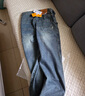 JEEP吉普直筒牛仔褲男春秋季休閑寬松褲子男士潮流百搭長(cháng)褲 藍色 32 曬單實(shí)拍圖
