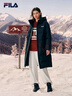 FILA 斐樂(lè )女士長(cháng)款羽絨服冬季新款防污防潑水RGB多彩羽絨外套 正黑色-BK S 160/80A/S 曬單實(shí)拍圖