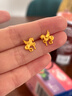 周六福雅駒黃金耳釘生肖馬足金本命年生日禮物計價(jià)A0915547 一對 約2.2g 曬單實(shí)拍圖