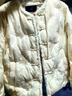 三彩【素錦浮光】2025冬季新款90白鴨絨羽絨服寬松短款珠片繡C 米白色 M 160/84A 曬單實(shí)拍圖