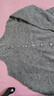 高級感深灰色半高領(lǐng)毛衣外套開(kāi)衫女秋冬洋氣冬季加厚外穿軟糯翻領(lǐng) 4272灰色 XL  【建議121斤-135斤】 曬單實(shí)拍圖