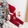 Auro Mesa秋冬嬰兒衣服新年紅色男女寶寶圣誕樹(shù)背帶褲針織毛線(xiàn)褲 酒紅色 80cm 曬單實(shí)拍圖