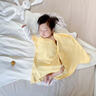 七樂(lè )豆嬰兒春季純棉a類(lèi)睡袋春秋睡袍小月齡女寶寶四季通用幼兒睡衣薄款 奶黃 73 曬單實(shí)拍圖