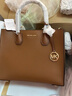 MICHAEL KORS 邁克高仕 MK Mercer 大號皮質(zhì)托特包手提包斜挎包 牛皮棕 230 大號 曬單實(shí)拍圖