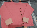 歐貨小香風(fēng)斜扣別致漂亮小衫毛衣女2025秋冬短款高級感針織衫上衣 玫紅色 2XL 曬單實(shí)拍圖