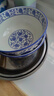 青花瓷7英寸面碗家用大碗防燙加高加厚拉面牛肉面炸醬面湯碗燴面 7英寸青花瓷面碗-4個(gè)裝 曬單實(shí)拍圖