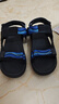 李寧熱男童涼鞋2026新款夏季中大童男孩防滑休閑學(xué)生軟底兒童沙灘鞋 2012黑藍 38 曬單實(shí)拍圖