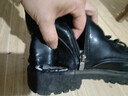 大東秘語(yǔ)2025秋冬新款加絨馬丁靴女粗跟厚底英倫風(fēng)短靴子女大碼 黑色加絨 39 曬單實(shí)拍圖