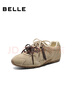 百麗（Belle）小榛果薄底賽車(chē)阿甘德訓鞋女2026春新商場(chǎng)款休閑鞋E9W1DAM6預售 杏色 36 曬單實(shí)拍圖