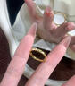 中國黃金（CHINA GOLD）黃金碎冰冰戒指男女足金素圈指環(huán)固口情侶對戒節日生日禮物送女友 碎碎冰戒指 圈號12【國金禮盒】 約1g 曬單實(shí)拍圖