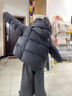 坦博爾羽絨服男女童短款可脫卸帽秋冬保暖外套25年新款5530313D 黑色130 曬單實(shí)拍圖