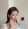 韓版ins高級質(zhì)感奶油酒紅小花朵碎發(fā)夾邊夾氣質(zhì)甜美劉海鴨嘴夾子 紅色單個(gè) 曬單實(shí)拍圖