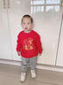 G.duck男童衛衣春秋款寶寶紅色新年打底衫兒童馬年薄款上衣女小童拜年服 熱售FAE14442紅 130 cm 曬單實(shí)拍圖
