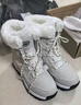心楠大碼雪地靴女冬戶(hù)外中筒靴加絨高幫東北大棉鞋子保暖厚底鞋子 高幫雪地靴白色【40碼】 曬單實(shí)拍圖