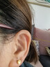 周六福爆閃幾何5G工藝黃金耳釘女足金計價(jià)A0913531 一對 約1.27g 曬單實(shí)拍圖