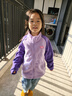 舒貝怡兒童童裝秋冬男女寶寶拼色保暖外套女童拉鏈衫男中大童搖粒絨上衣 紫羅蘭 130 曬單實(shí)拍圖