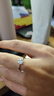 央創(chuàng  )時(shí)尚中國黃金求婚訂婚女戒指鉆戒1克拉莫桑鉆結婚莫桑石戒指女款銀925 曬單實(shí)拍圖