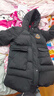 富羅迷女童羽絨服冬季新款防風(fēng)保暖白鴨絨外套中大童加厚上衣 黑色 150 曬單實(shí)拍圖