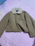 三彩2025冬季新款毛毛翻領(lǐng)棉衣棉服寬松保暖復古燈芯絨外套M 卡其色 S 155/80A 曬單實(shí)拍圖