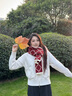 viney新款圍巾女冬季保暖格子圍脖百搭披肩情侶生日元旦禮物送女生女友 【紅配米禮盒裝】新年節禮物送老婆 高級感輕奢休閑時(shí)尚 曬單實(shí)拍圖