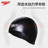 速比濤（Speedo）硅膠防水冠軍同款泳帽護發(fā)抗氯不勒頭耐用加厚專(zhuān)業(yè)比賽競速游泳帽 黑色（菲爾普斯奪金用） 曬單實(shí)拍圖