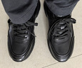 零度zero品牌男鞋春秋新款百搭商務(wù)休閑鞋男士高端通勤皮鞋厚底運動(dòng)鞋 黑色 40 曬單實(shí)拍圖