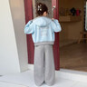 童話(huà)酷酷（TONGHUAKUKU）女童春秋款運動(dòng)套裝2026新款兒童女孩洋氣時(shí)髦連帽開(kāi)衫外套兩件套 淺藍色 150 碼【建議身高140~150厘米】75斤內 曬單實(shí)拍圖