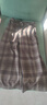 皮爾卡丹毛呢褲子女秋冬高腰時(shí)尚大碼格子闊腿褲顯瘦氣質(zhì)百搭保暖九分褲子 咖格 28 105-115斤左右 曬單實(shí)拍圖