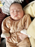 巴厘小豬新生嬰兒棉服秋冬加厚保暖恒溫連體衣初生兒夾棉蠶絲哈衣寶寶冬裝 雪豹樂(lè )園 80cm 曬單實(shí)拍圖