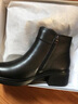 紅蜻蜓品牌靴子女士牛皮短筒女靴加絨保暖顯瘦瘦靴女軟皮靴 WTC434401C 曬單實(shí)拍圖