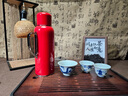 傳家壺 高顏值迷你復古熱水燜茶壺車(chē)載戶(hù)外測溫家用送禮保溫瓶水壺水杯 中國紅-595ml-全金屬壺嘴 曬單實(shí)拍圖