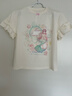 MiniPeace[涼感抑菌]太平鳥(niǎo)童裝女童美人魚(yú)短袖T恤大花邊公主夏裝 米白 150 曬單實(shí)拍圖