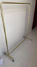 服裝店展示架落地式女裝店貨架衣帽架單桿衣服架子家用晾衣桿帶輪 納米金長(cháng)160高185帶輪 官方標配 曬單實(shí)拍圖