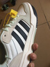 阿迪達斯（adidas）官方男鞋女鞋 新款情侶運動(dòng)鞋潮流時(shí)尚耐磨休閑鞋低幫皮面板鞋 2546/白黑棕/推薦 37 曬單實(shí)拍圖