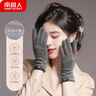 南極人手套女冬季保暖騎行開(kāi)車(chē)加絨防風(fēng)防寒觸屏女士手套NW-510 灰色 曬單實(shí)拍圖