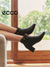 愛(ài)步（ECCO）靴子女 冬季切爾西靴羊皮中跟厚底方頭女靴 型塑290983 黑色29098301001 37 曬單實(shí)拍圖