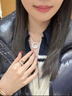 中鉆18k玫瑰金白金滿(mǎn)鉆love大餅AU750項鏈女款輕奢圓餅吊墜鎖骨鏈 白金色滿(mǎn)鉆項鏈 配禮盒裝 曬單實(shí)拍圖